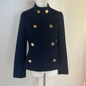Tory Burch Navy Wool Double Breasted Jacket  4